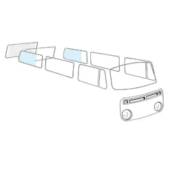 Vitre latérale arrière fixe pour modèle avec custode coulissant pour CombiBay Window
