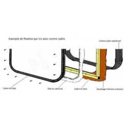 Vitre latérale coulissante pour fourgon tôlé VOLKSWAGEN - 1000 x 400 mm