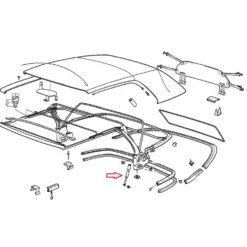 Vérin de cadre de capote STABILUS type origine pour BMW Série 3 E30 Cabriolet (07/1985-04/1993)
