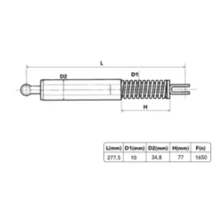 Vérin pneumatique de hayon arrière RIDEX pour BMW Série 5 E39 Touring (05/1996-12/2003)